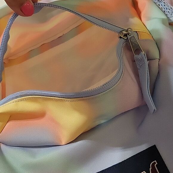 NEW JANSPORT PASTEL RAINBOW WATERCOLOR BACKPACK TRAVEL SCHOOL NWT - Picture 8 of 14